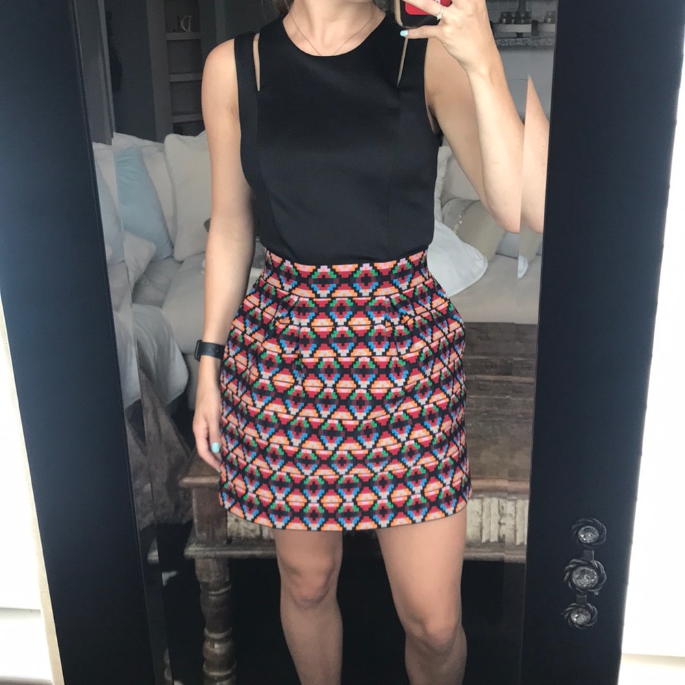 Colorful flare dress